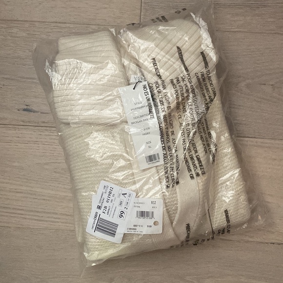 Veronica Beard Brogan Sweater Ivory Cream - Picture 4 of 5